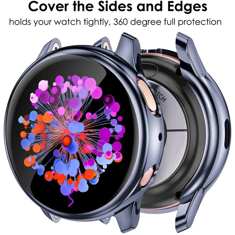Cover Case for Samsung Galaxy Watch Active 2 40mm 44mm Bumper Accessories Protector Full Coverage Silicone Screen Protection