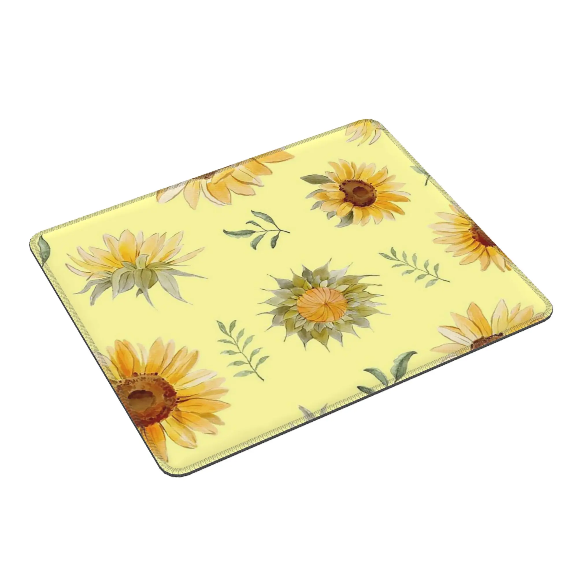 Yellow Laptop Accessories - Zonnebloem Levendig Geel Bloemenmuismat Computertoetsenbord Muismat