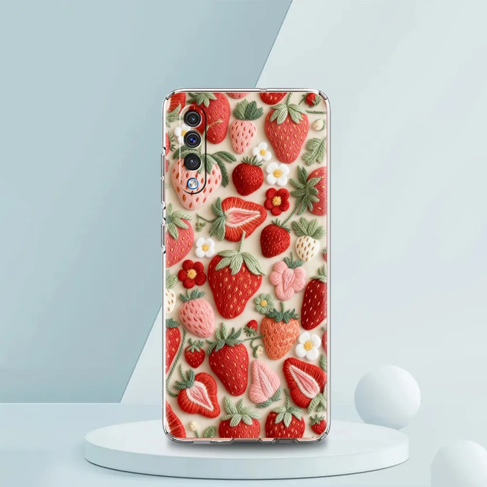 Strawberry Watermelon Art Soft Shell for Samsung Galaxy A57 A56 A37 A36 A26 A16 A12 A20 A22 A24 A34 A30 Transparent Phone Case