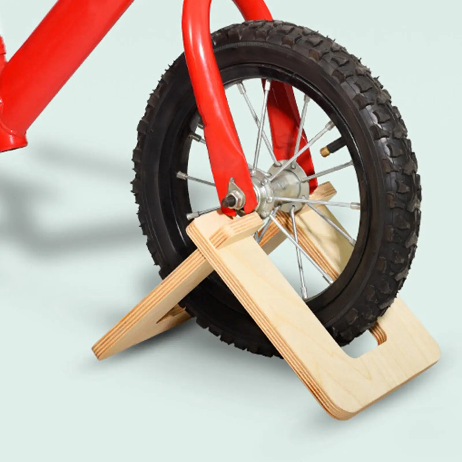 Kids Balance Bike Parking Rack Wooden Floor Type Bicycle Stand Children Balancing Bike Display Stand for Indoor Outdoor Home