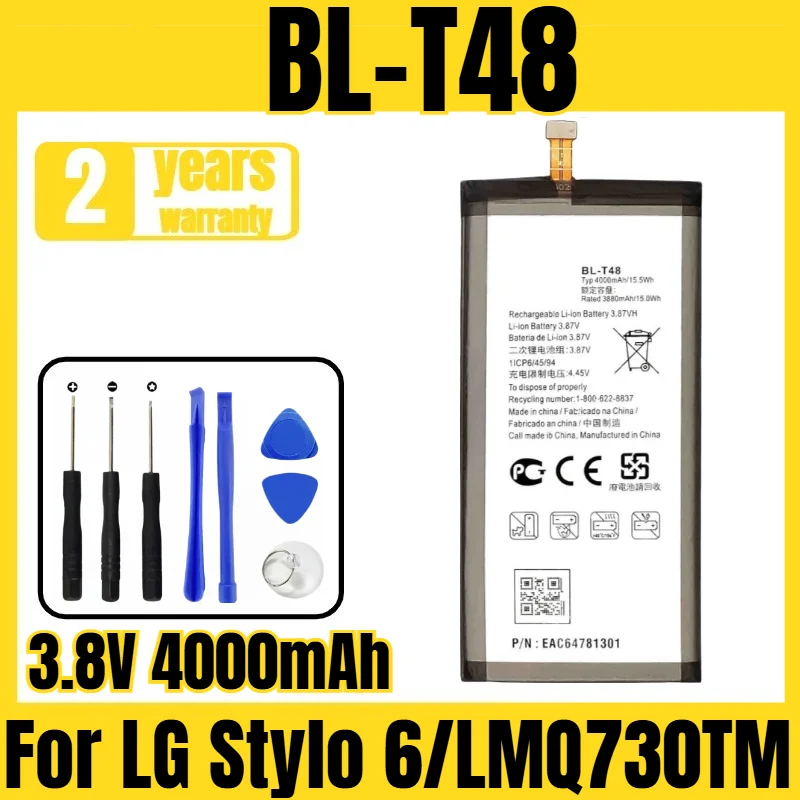 

Suitable for LG Stylo 6/LMQ730TM Battery BL-T48 Mobile Phone Battery New Large Capacity Feeding Tool 3.8V 4000mAh