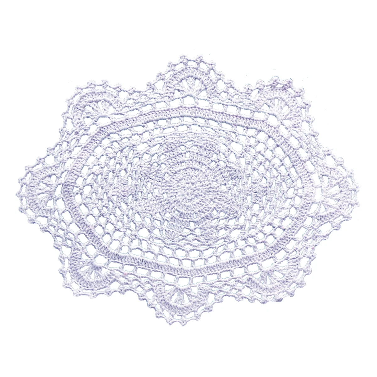 BomHCS-Oval Crochet Lace Placemats, Tapetes De Mesa, Almofadas De Vaso, Placemats De Quarto Artesanal