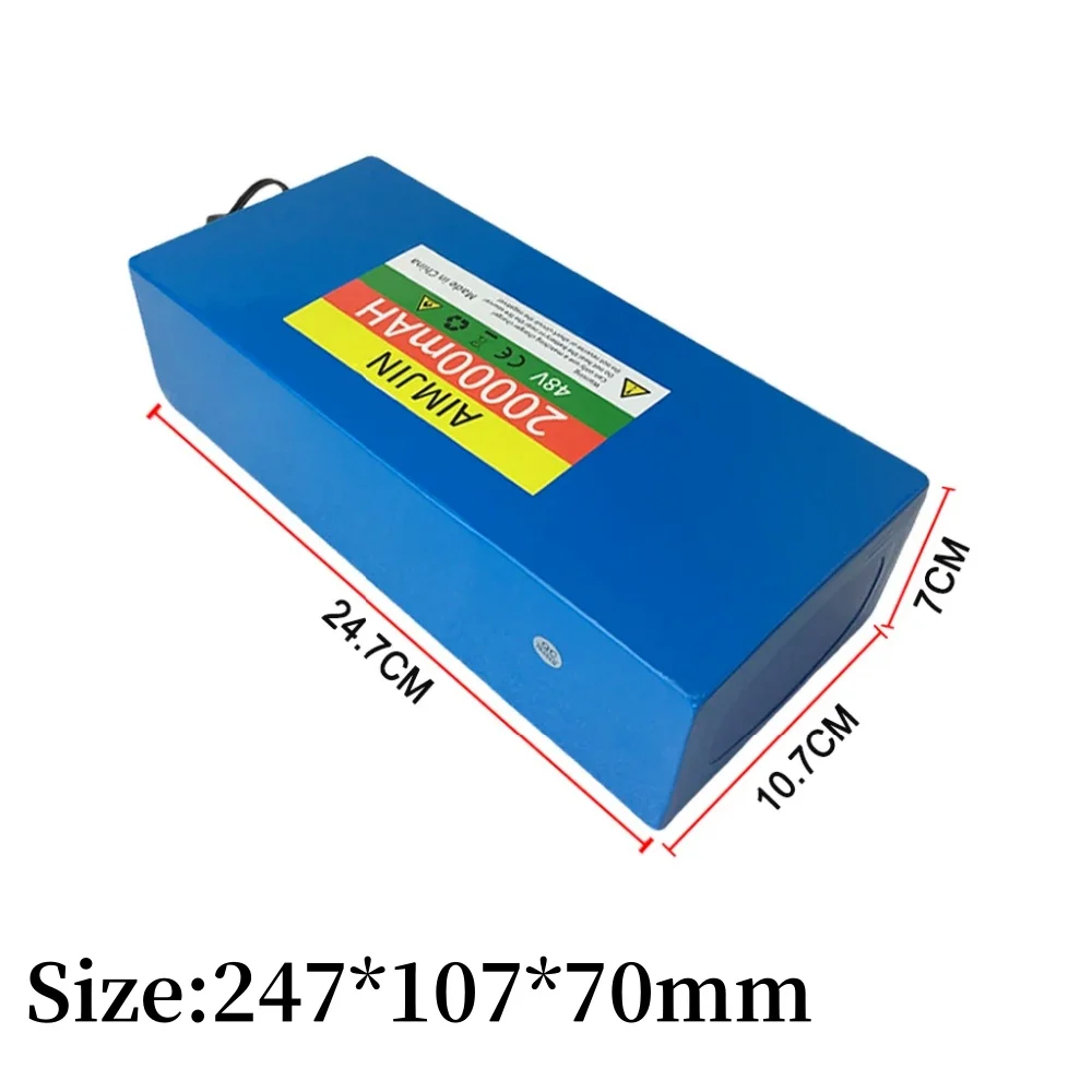 18650 48V 20Ah 13S5P Battery Pack Lithium Li-ion Battery For 500-1000W Built-in BMS