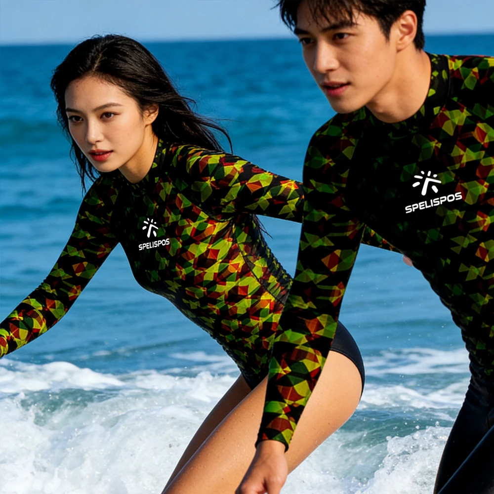 Long Sleeve Men's and Women's Rash Guard UPF50+ Surfing Clothing Luxury Surf Shirt Beachwear for Water Sport Fishing Touring