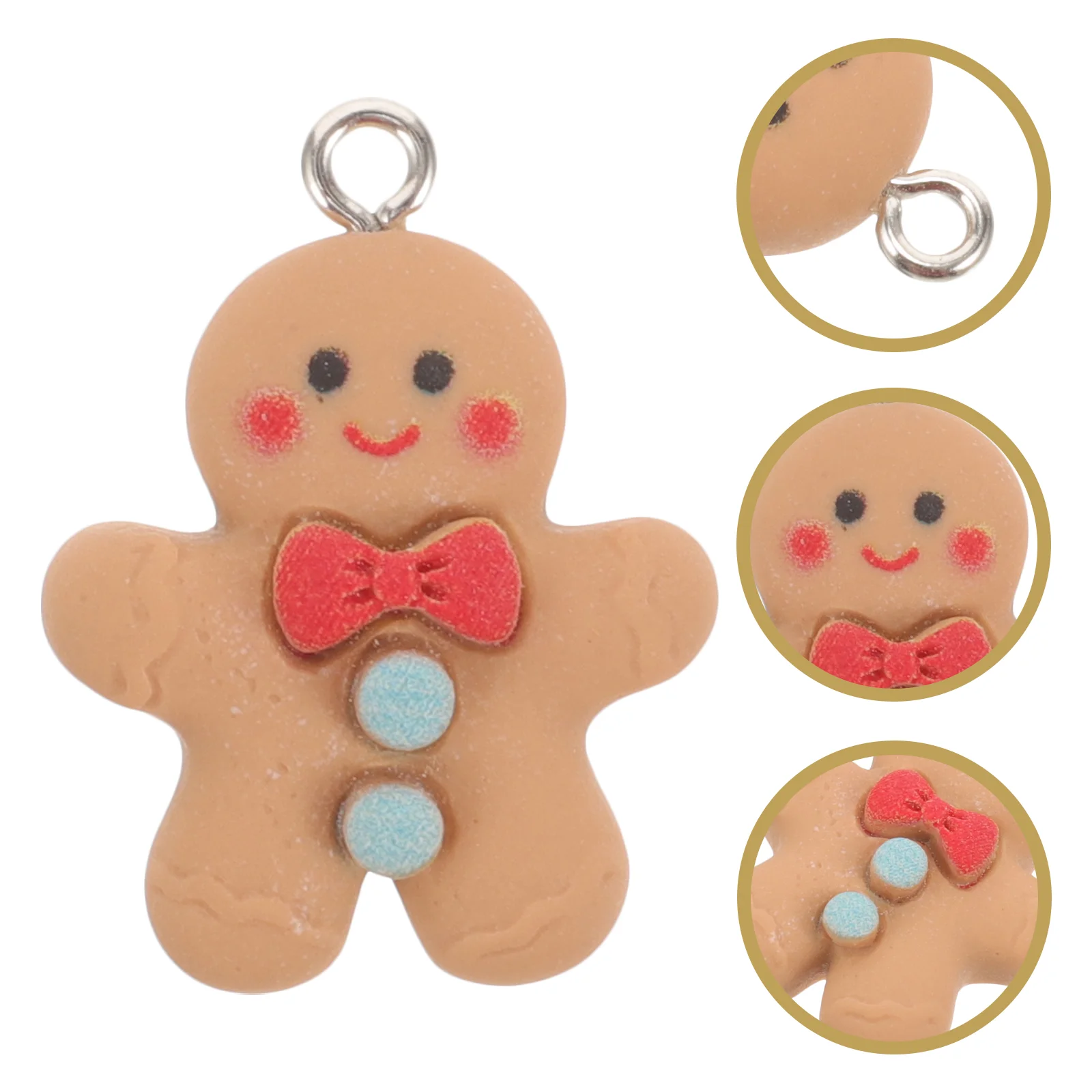 10 Pcs Gingerbread Man Earrings Chic Charms Dangle Bracelet Making Supplies Drop Jewelry Pendant DIY for