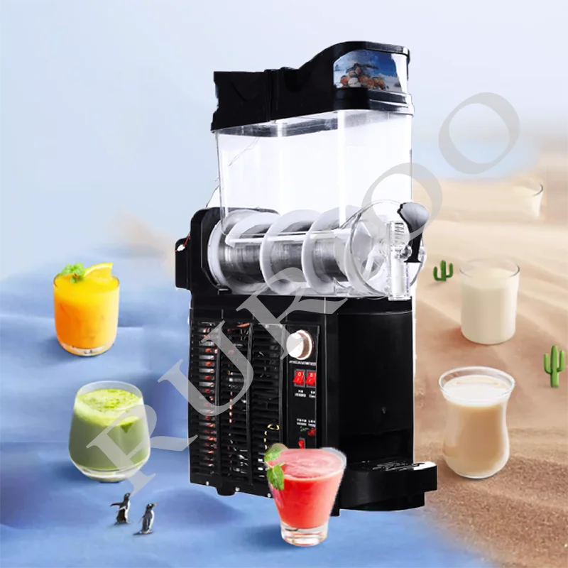 Commercial Frozen Drink Slush Machine 1 Tank Mini Slush Ice Making Machines Strong Compressor Slush-Machine