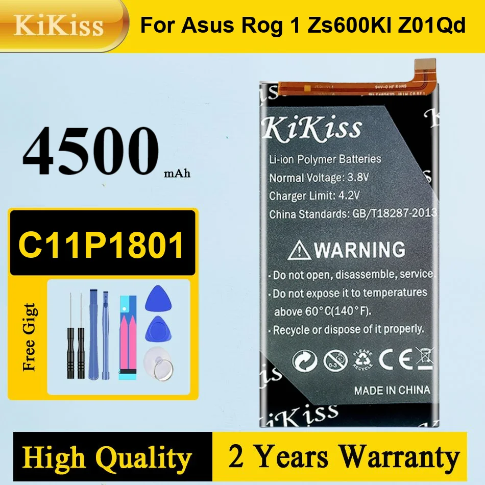 

Аккумулятор Kikiss C11P1801 4500 мАч для игрового телефона ASUS ROG 1 ZS600KL Z01QD