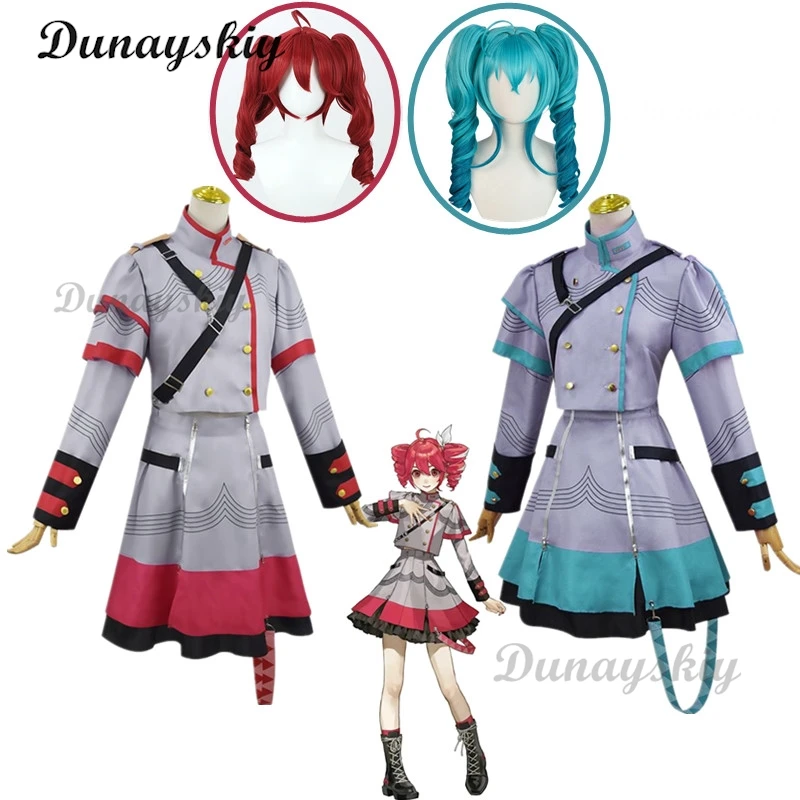 Vtuber Kasane Teto Cosplay Costume UTAU Synthesizer V Dresses Outfits Carnival Uniform Halloween Party Virtual Singer for Girls