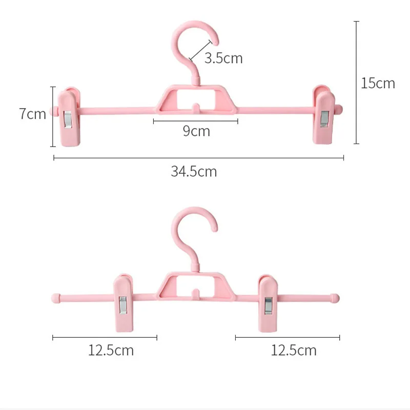 5PCS Skirt Peg Hanger Traceless Plastic Pants Rack Multifunctional Household Hanger Adjustable Trouser Clips Save Space Hanger