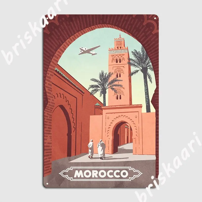 Morocco Poster Metal Plaque Decoration Wall Decor Garage Club Club Party Tin Sign Poster