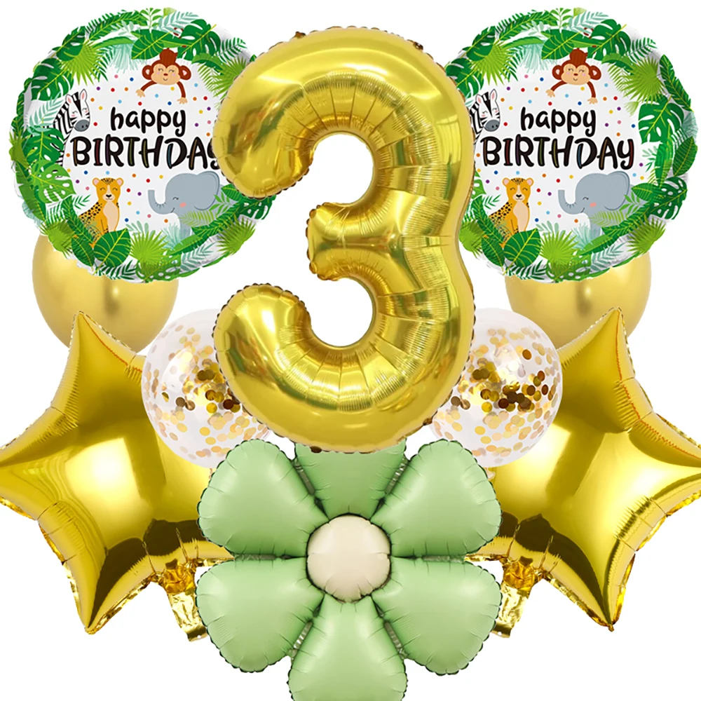 بالون من فيلم الألومنيوم ذو الرقم الذهبي على شكل حيوان ديزي، بالون على شكل نجمة خماسية، مناسب لتزيين هدايا حفلات أعياد الميلاد