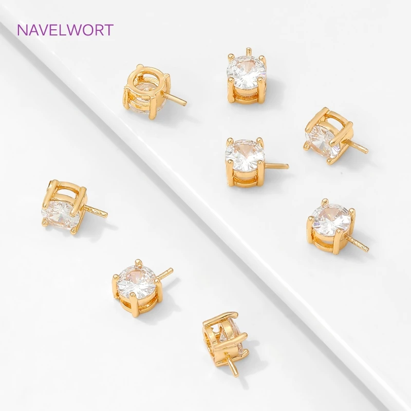 18K مطلية بالذهب اللؤلؤ قلادة تصاعد الكفالات موصلات ، حامل قلادة نحاسية ، الكفالات للمجوهرات ، DIY بها بنفسك مجوهرات صنع الملحقات #4