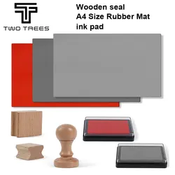 TwoTrees Laser Engraver Rubber Stamp Wooden Seal Rubber Mat Ink pad Seal Engraving DIY Art Design For CO2 Laser Marking Machine