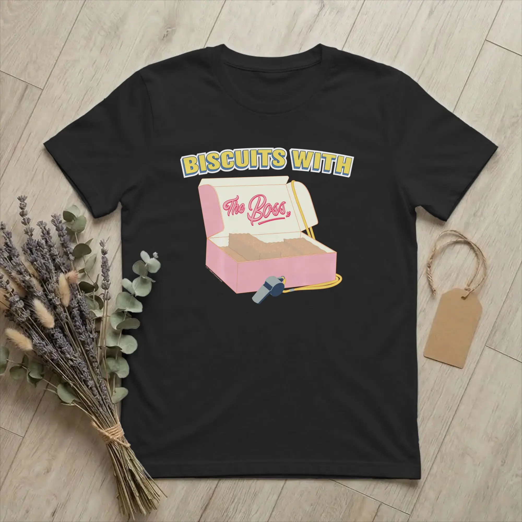 Novelty Teds Football Lassos Biscuits With The Boss T-Shirt Men Pure Cotton T Shirts Short Sleeve Tees Graphic Printed Clothing