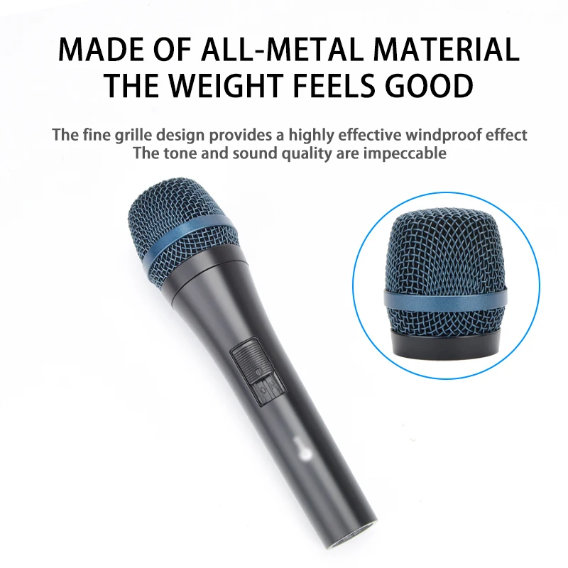 Microphone vocal hypercardioïde portatif filaire professionnel E945S pour les performances sur scène/DJ/karaoké/enregistrement/jeu/Bar/KTV chant