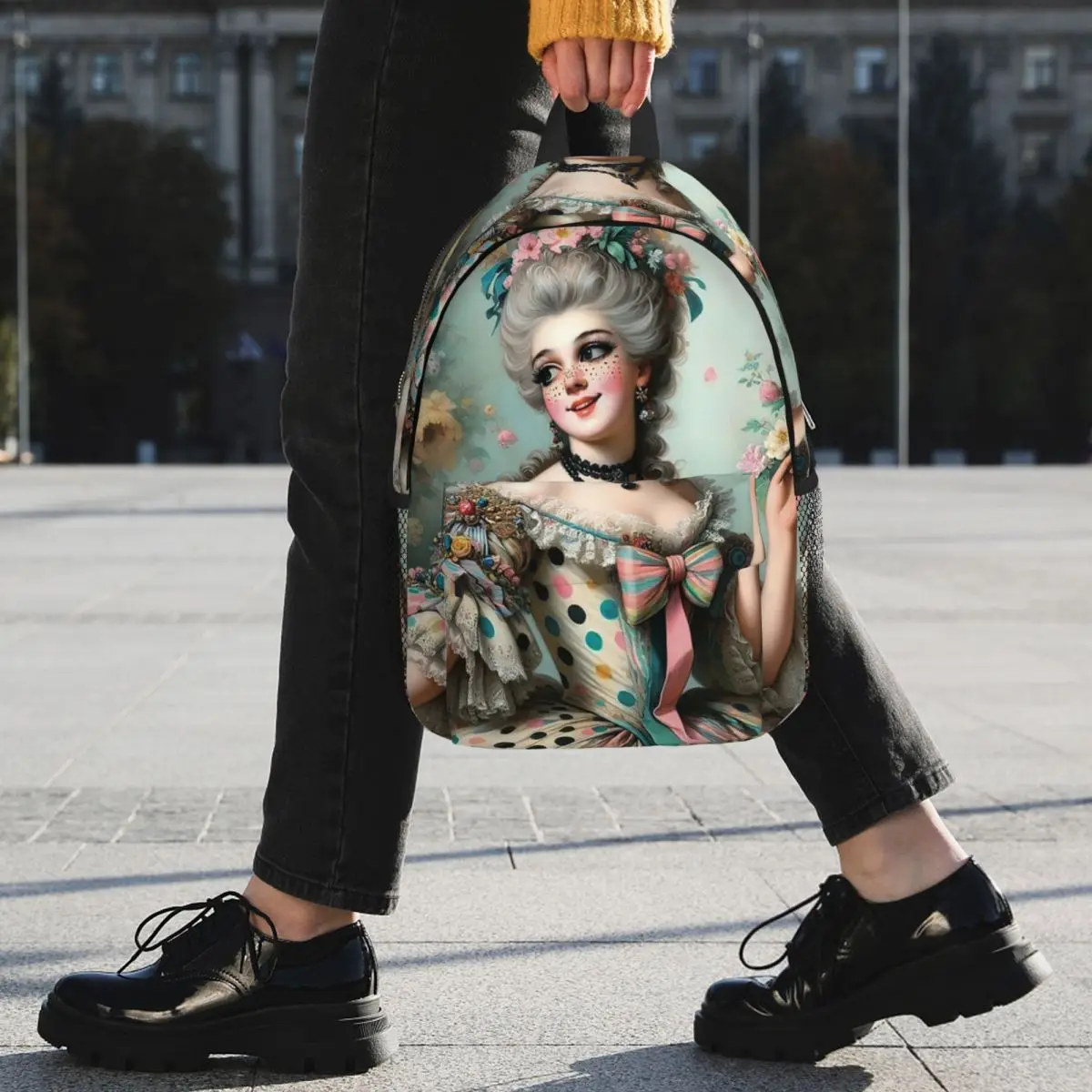 Baroque And Rococo Beautiful Lady Backpack Student BookBag Kids School Bag Laptop Shoulder Bags for Boys Girls