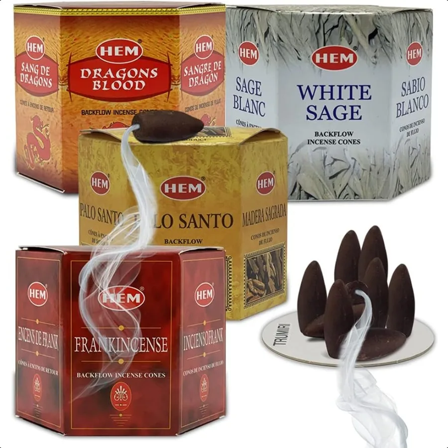 

Variety Pack Backflow Incense Cones for Smoke Fountain Haze Falls Waterfall Aromatic and Mat Bundle #4