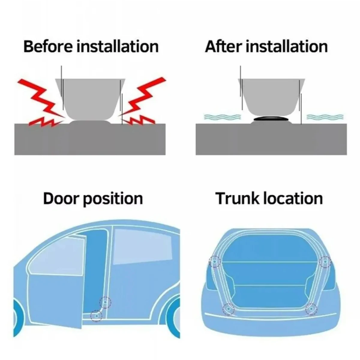 20pcs Silicone Car Door Pads Shock-Absorbing Silent Mat Anti-collision Protector Stickers Buffer Gasket Auto Accessory image 5