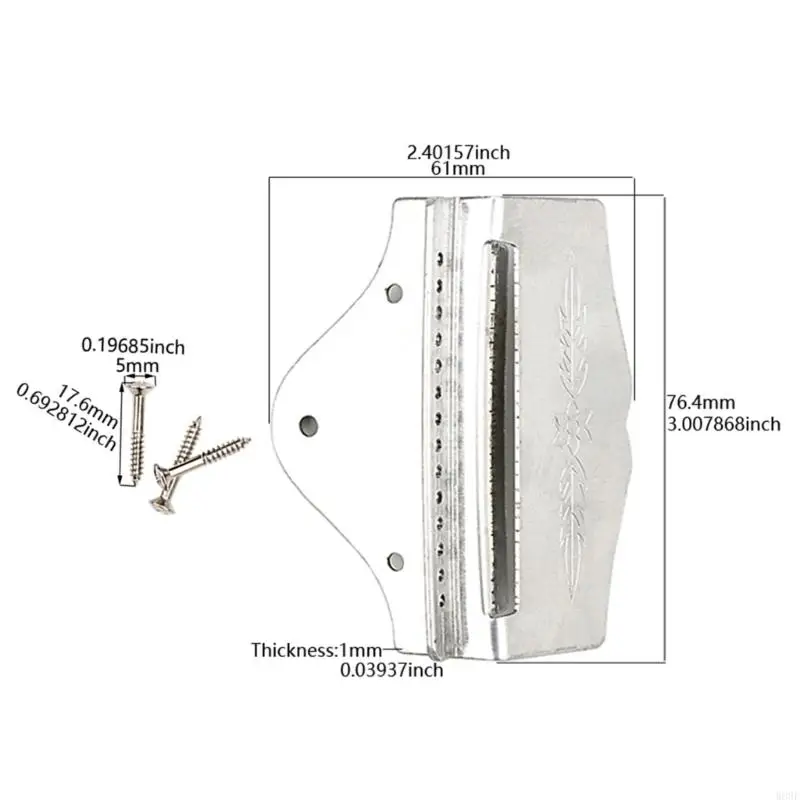 14 Saiten Mandolinen-Saitenhalter aus Metall, Mandolinen-Saitenhalter mit Befestigungsschrauben, Mandolinen-Ersatzteile, einfach
