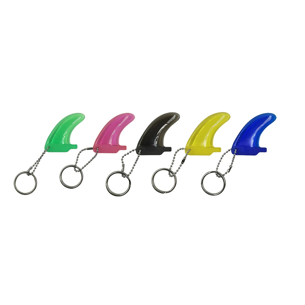 Key Chain Ring Clear Colorful Surf Fins Key Chain Surfing Accessories Surfboard Fins Key/USB Plug/Home Key Chains Ring