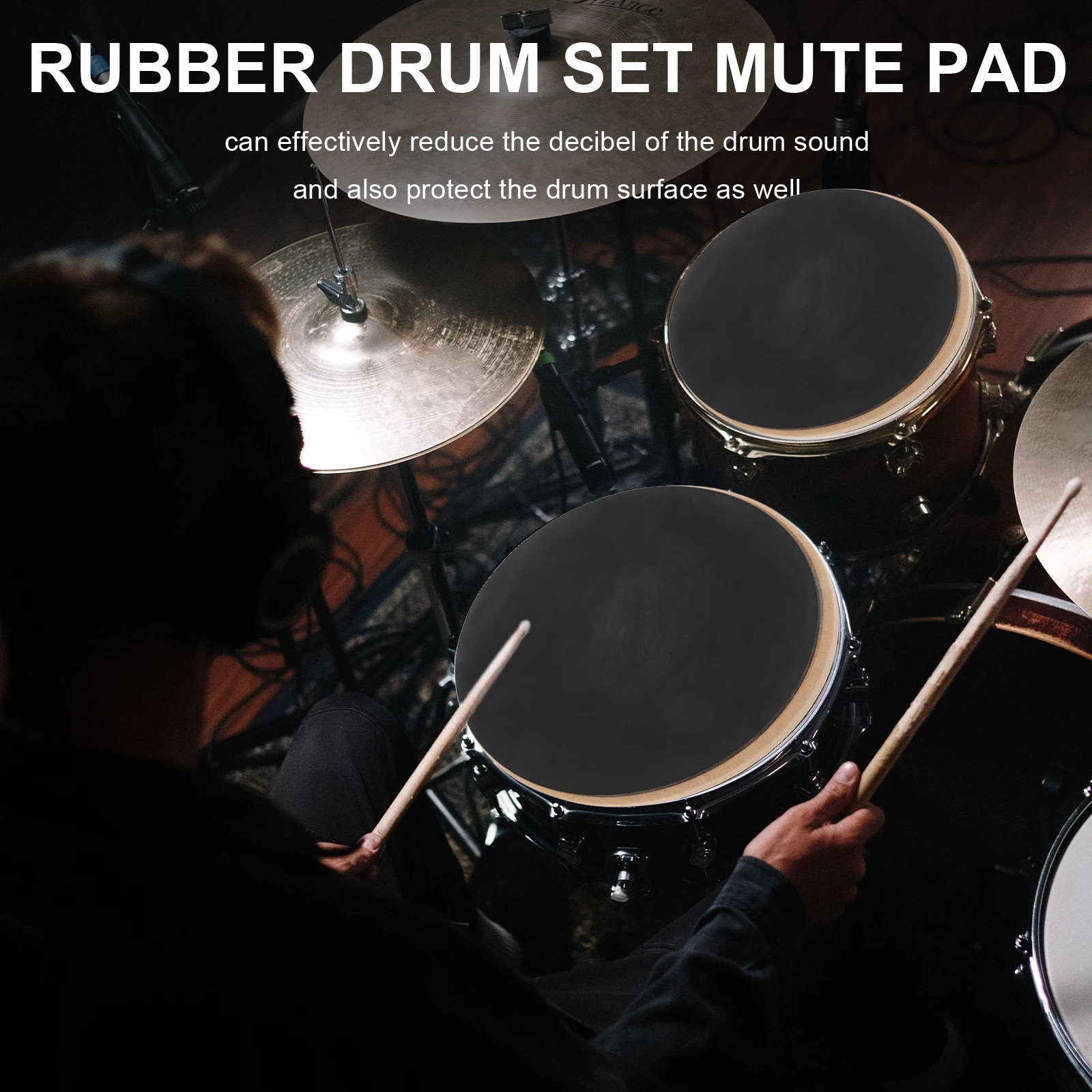 

Thickened Mute Pad Set Sound Absorption Cymbal Dampening Rubber Pads Dampener Cushion Practice Kit For Snare Drum