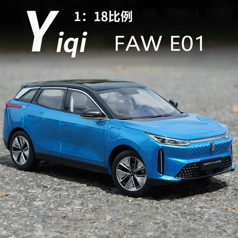 

Diecast 1:18 Scale FAW E01 Electric Vehicle New Energy Alloy Simulation Car Model Collection Souvenir Static Display Ornaments