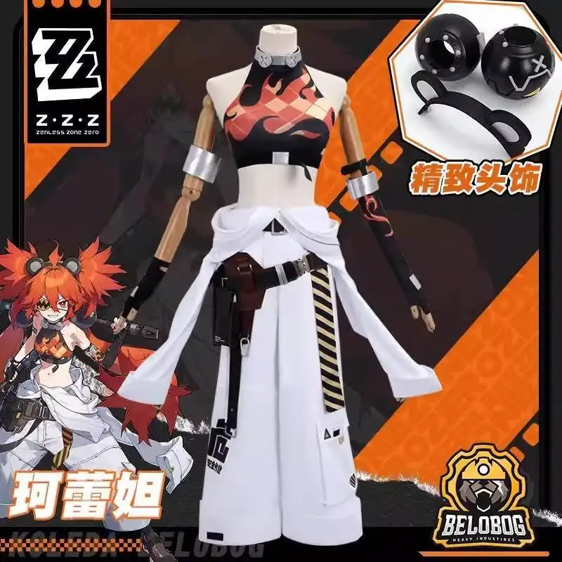 

Zero Zone Косплей Костюм Kela Belle Berg Белый Только Тяжелая промышленность Президентская игра Аниме Косплей Костюм Женская одежда