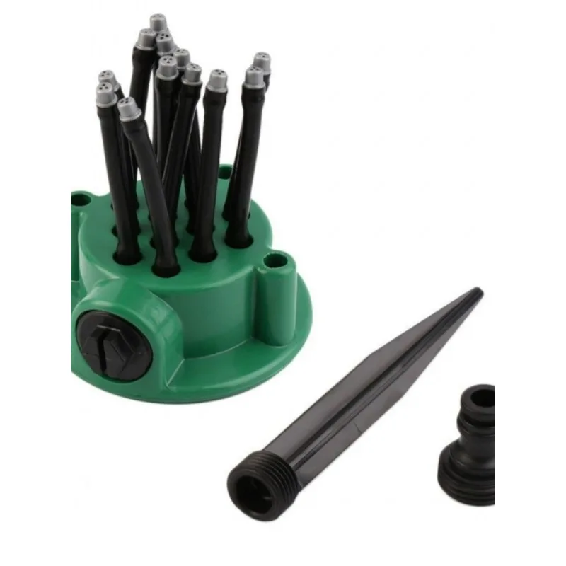 

Garden automatic rotating sprinkler, 360 degree full coverage multi head design garden irrigation watering device