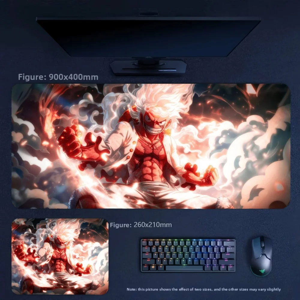 Anime ONE PIECE Luffy Zoro Office Mouse Keyboard Pad Student Oversized Writing Pad Fashion New High Quality Leather Mouse Pad