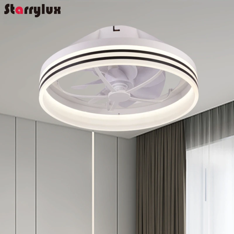 

2-in-1 Modern Ceiling Fan with Light, Dimmable Remote Control Quiet Bedroom Dining Room Fans