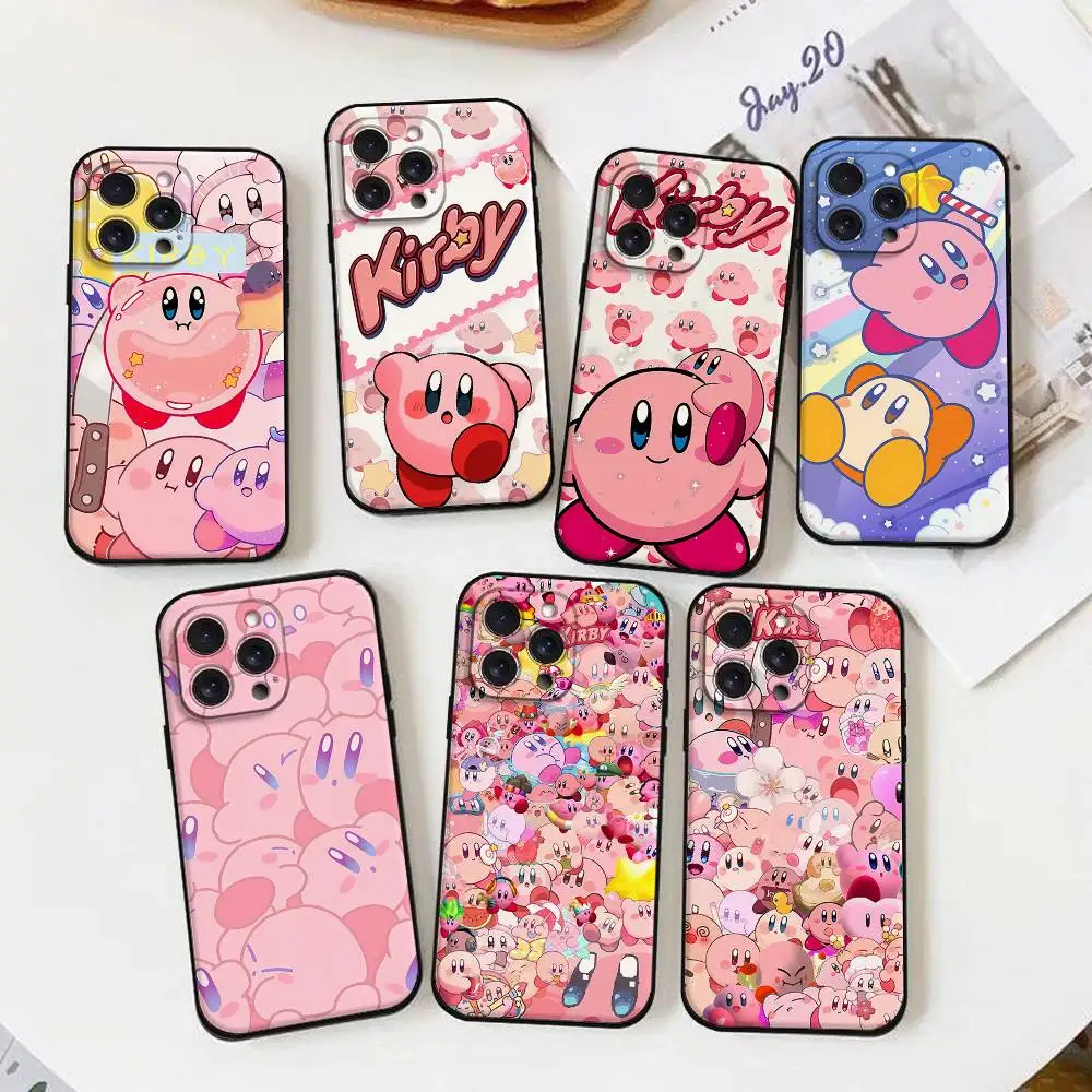 

Чехол для телефона с милым мультяшным рисунком K-Kirby для iPhone 17, 16, 15, 11, 12, 13, 14 Pro Max 16 Plus 12, Mini 7, 8 XR XS 15Pro MAX, чехол