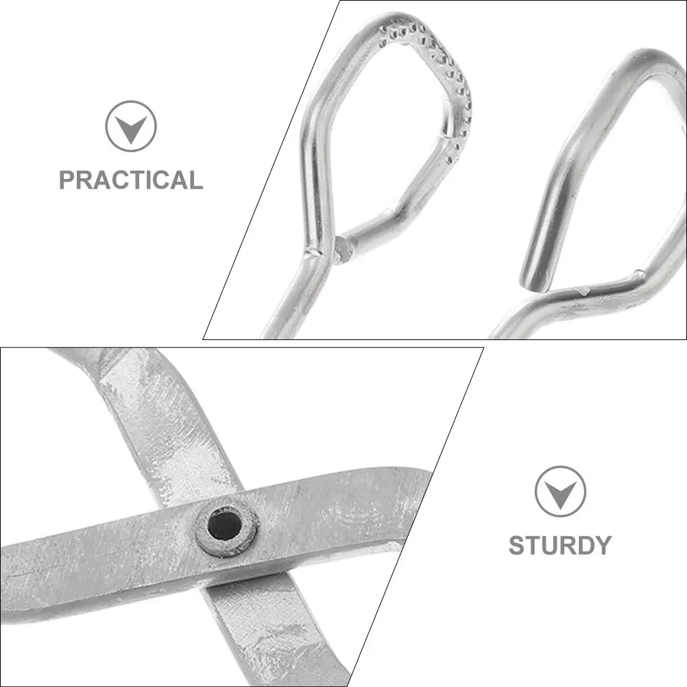 

1pc Bbq Barbecue Tongs Grilling Clamp For Steak Pizza Bread Vegetable Salad Cooking Serving Kitchen Food Tool Metal Handle Heat