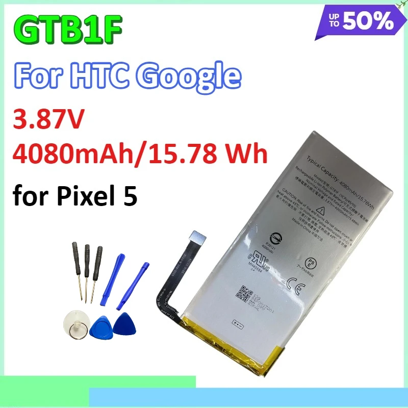 

GTB1F 4080 мАч Сменный аккумулятор мобильного телефона для HTC Google Pixel 5 Pixel 5 Аксессуары для мобильных телефонов