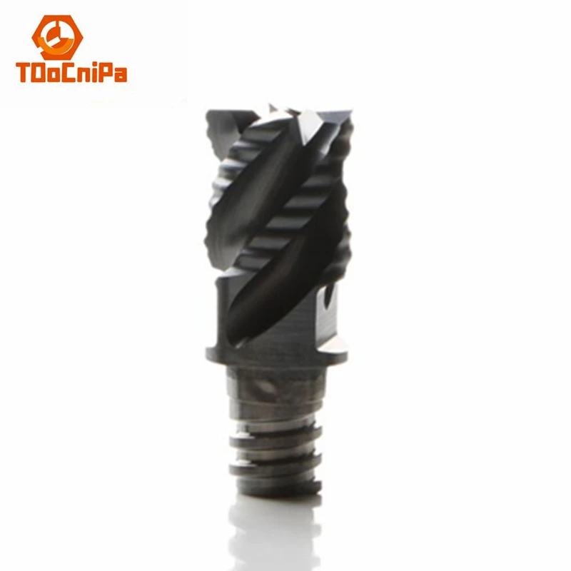 

Alloy End Mill Replaceable Head Tungsten Steel Milling Cutter Four-edged Milling Cutter Head Portable Locking Tooth Cutter