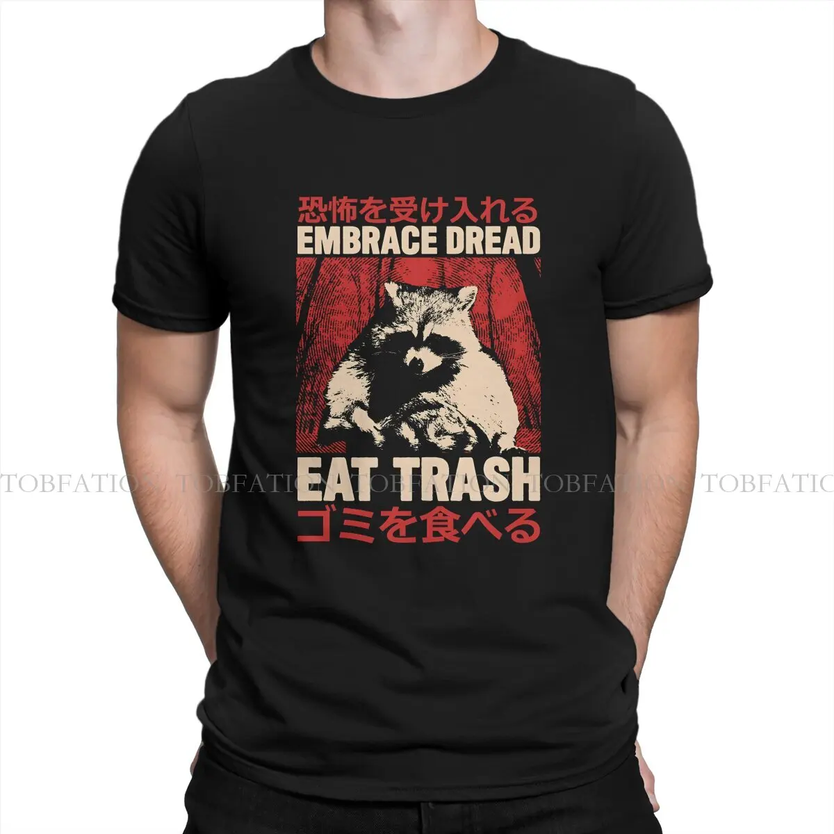 Embrace Dread Raccoon Hipster TShirts Raccoon Lover Male Style Pure Cotton Tops T Shirt O Neck Big Size