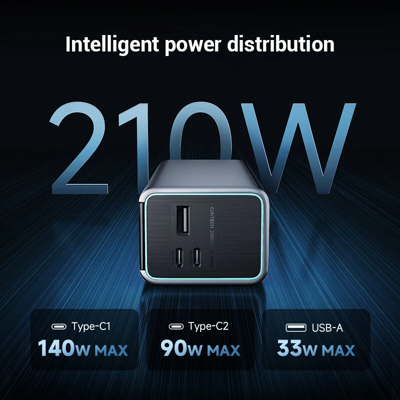 CUKTECH No.15 Power Bank Ultra 20000mAh PB200U 165W 2-Ports Input شاشة محمولة لجهاز Macbook iPhone 15 Xiaomi 14 Pro