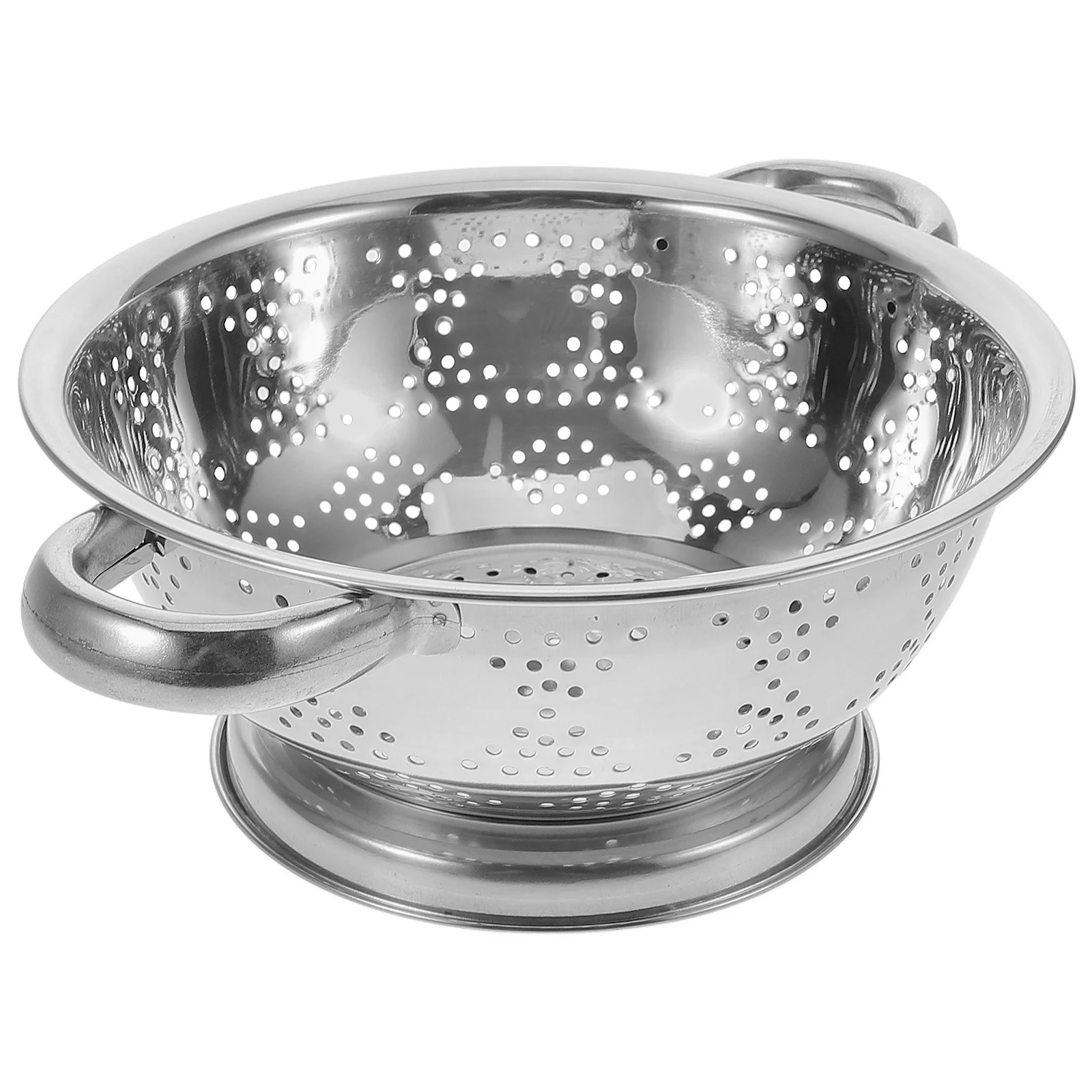 

Stainless Steel Fruit Basket Draining Round Silver Drainer Kitchen Strainer Colander Vegetable Drain Basket Rice Wash Household