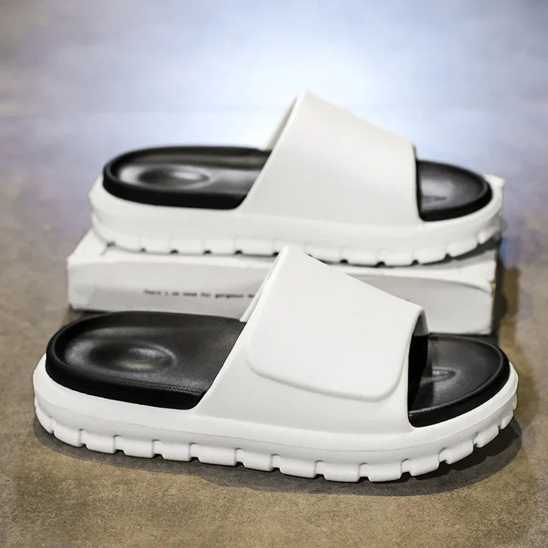 

Summer New Men's Slippers Indoor Beach Sandals Outdoor Comfortable Soft Slides Flip-flops Men Women Bathroom Slippers Home Shoes