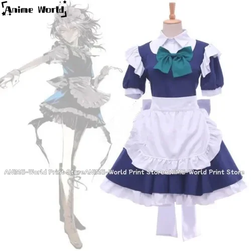 《Custom Size》Maid Dress Izayoi Sakuya Cosplay Costume Custom Made