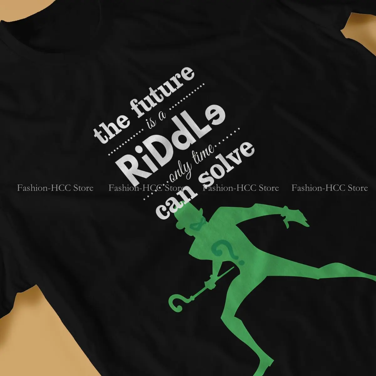 The Future Is A Riddle para hombre, camisetas de poliéster A la moda, Hey Riddle, Tops de estilo, Camiseta de cuello redondo