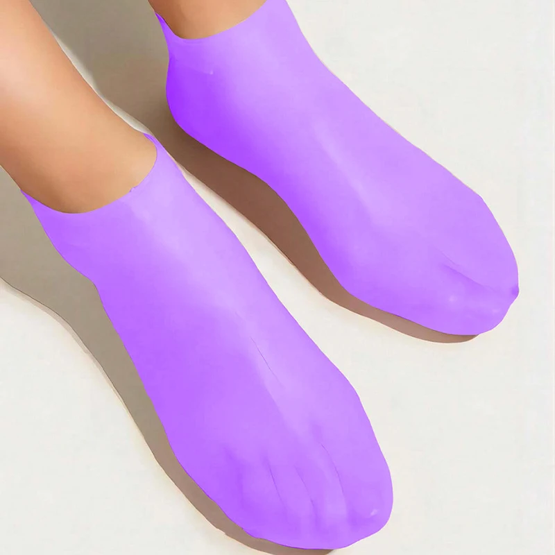1 Paar geeignete Damen-Silikonsocken für trockene, rissige Füße, erhältlich in mehreren Farben für feuchtigkeitsspendende rissige Füße – Detail 6