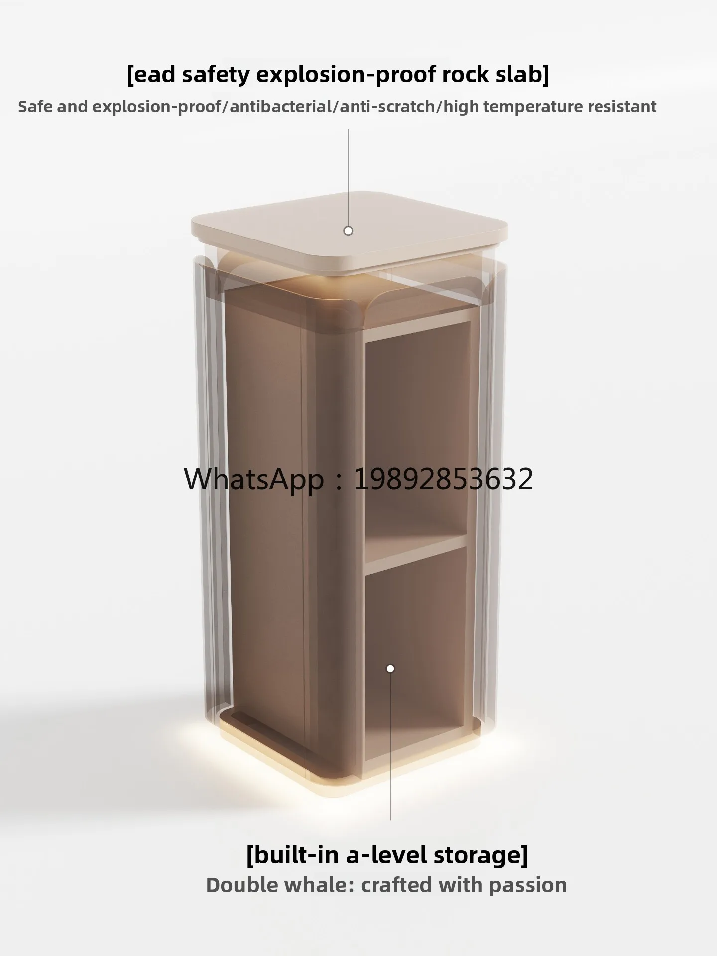 

YFY Full Rock Slab Stand Table Stand Balcony Floor Living Room Flower Pot Home Storage Pot