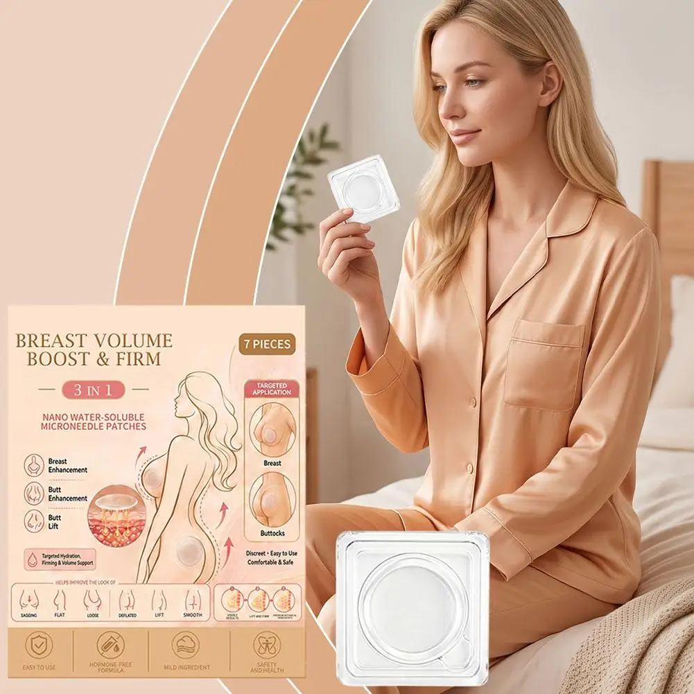 Microneedle Breast Firming Patches Collagen Hyaluronic Acid Skin Tightening Hydrating Chest Buttocks Care Patch