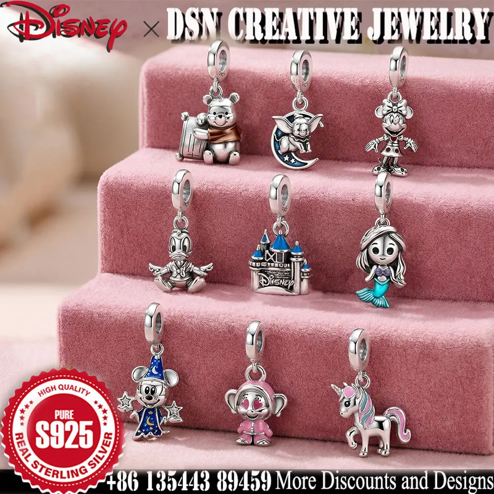 

DSN Disney charms Winnie the Pooh enamel cartoon cute Donald Duck pendant for snake chain bracelet POP style jewelry accessories