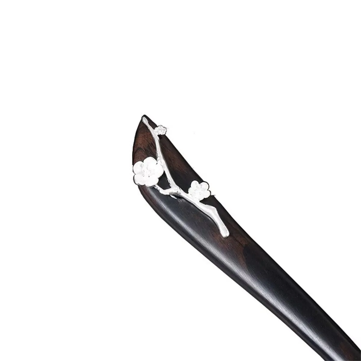 

Новинка, 100% чистое серебро S925, женская и мужская заколка для волос в стиле ретро, черное дерево, цветение магнолии, китайский стиль, аксессуары для волос ханьфу, ювелирные изделия