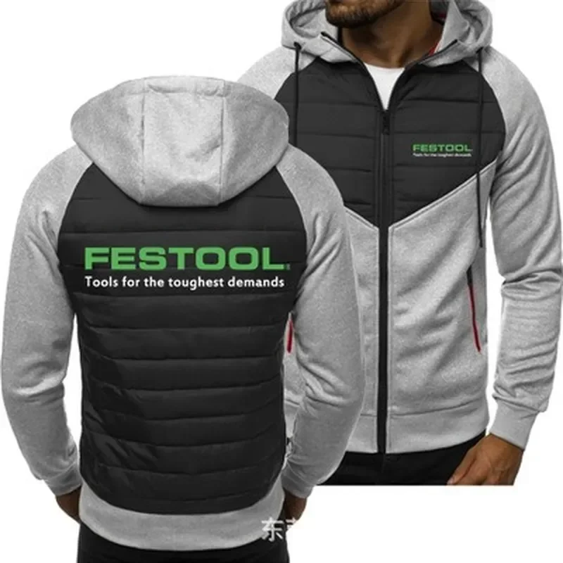 2023 New Men Hoodies for Festool Tools logo Spring Autumn Jacket Casual Sweatshirt Long Sleeve Zipper Hoody