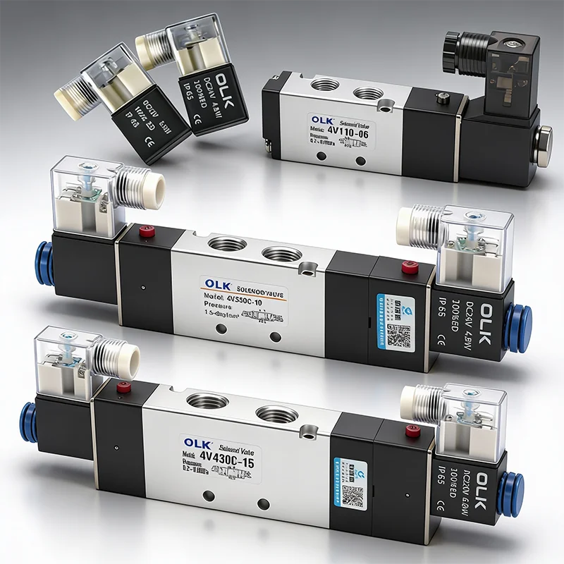 4V210/220/230C/310/320/330C Series Air Pneumatic Control Electromagneti Solenoid Valve 5/2 way 5/3 Way  Coil 220V/24V/12V/110V