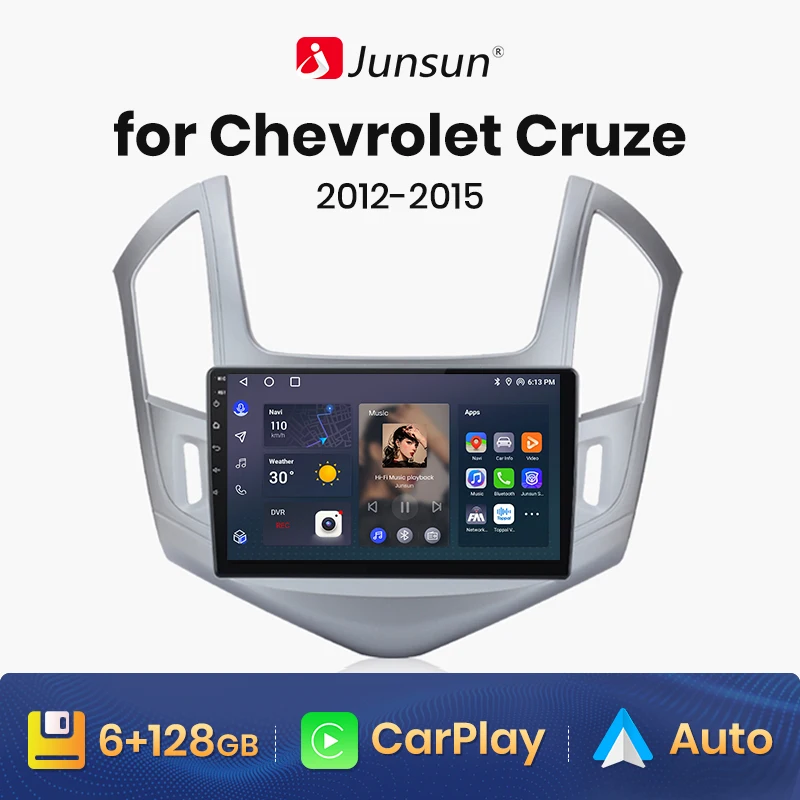 Junsun V1 AI Voice Wireless CarPlay Android Auto Radio for Chevrolet Cruze 2012 2013 -2015 4G Car Multimedia GPS 2din autoradio