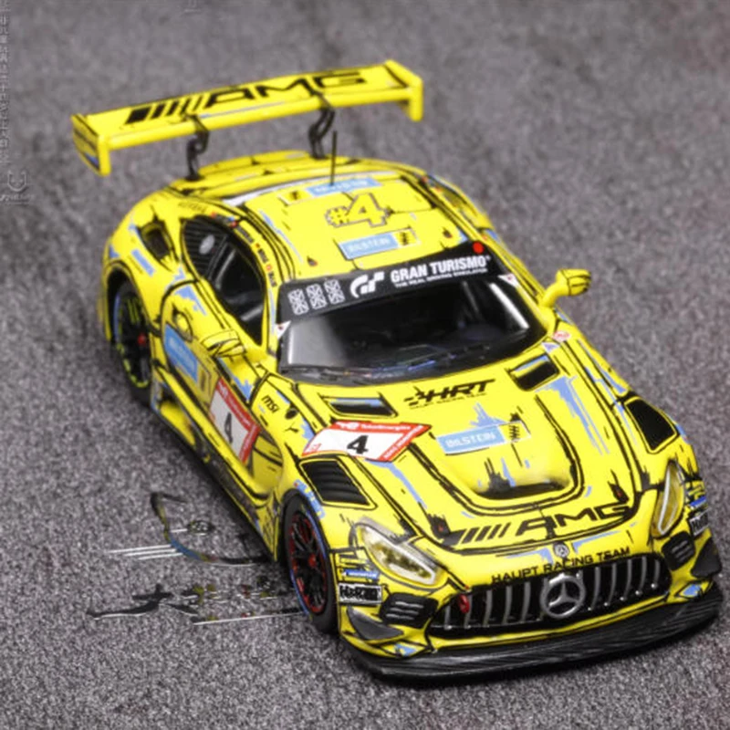TW 1/64 AMG GT3 Nurburgring 24h 2023 رسم خربش سبيكة سيارة نموذج مجموعة ثابتة زينت هدايا العيد اللعب #6