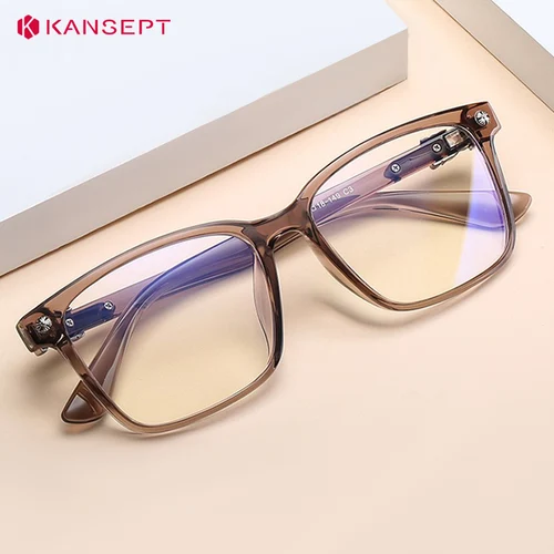 Imagen 2 del producto KANSEPT gafas de lectura cuadradas Plus para mujer, gafas de sol de alta calidad para hombre, gafas de luz azul, lentes para miopía, gafas para mujer